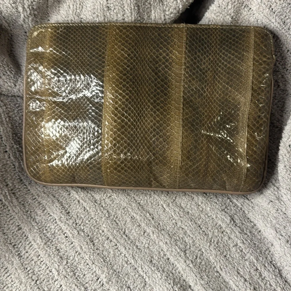 Vintage Genuine Snakeskin Clutch or Crossbody Bag “Aspects” Beautiful Condition
